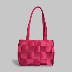 Vintage Harveys Red Seatbelt Woven Tote Bag - Women’s Classic Handbag